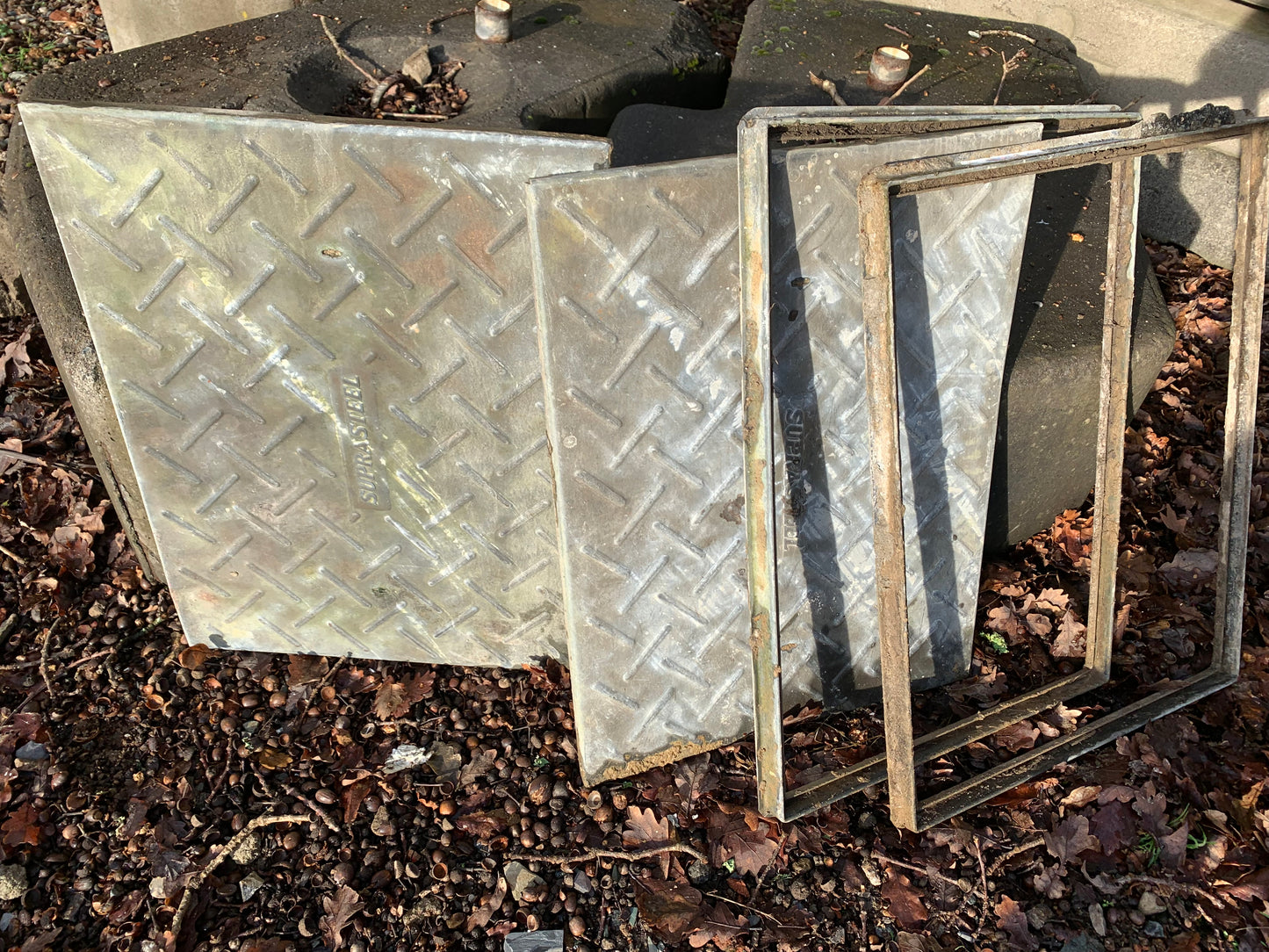 Manhole covers with frame