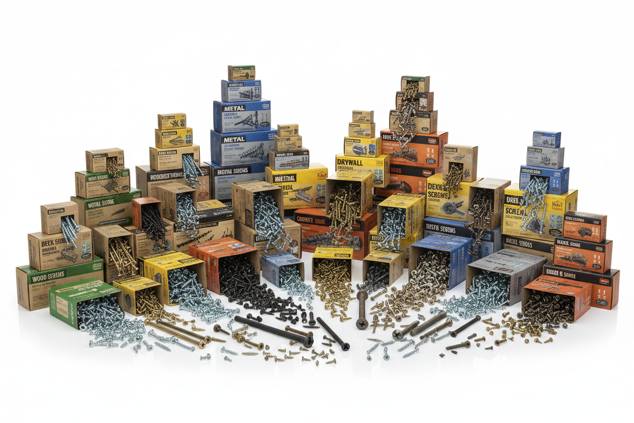 Add a lot of screw boxes and screws