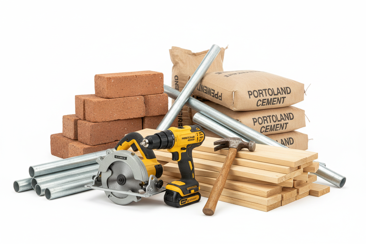 Power tools and building materials